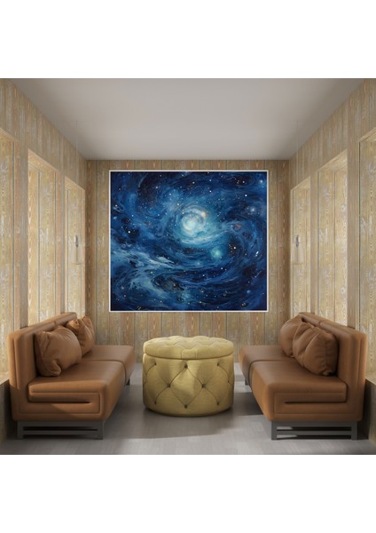 Lacivert Dönen Nebula Kanvas Tablo - Lacivert, Kanvas Tablo, Lacivert, Duvar Dekorasyonu, 30 x 30 cm fiyatları