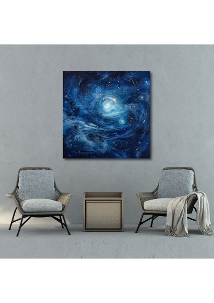 Lacivert Dönen Nebula Kanvas Tablo - Lacivert, Kanvas Tablo, Lacivert, Duvar Dekorasyonu, 30 x 30 cm modelleri
