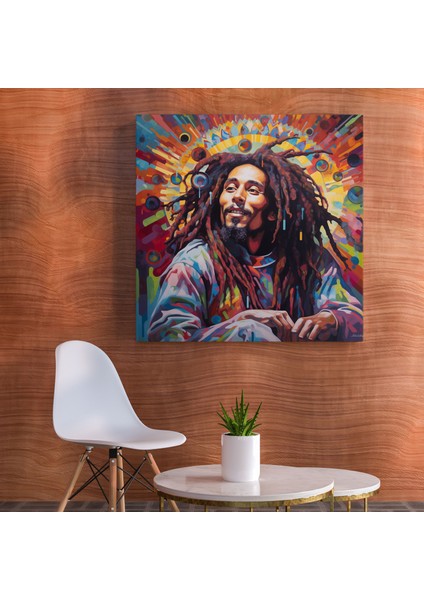 Bob Marley Kanvas Tablo - Psychedelic Trippy Duvar Tablosu - Bob Marley, Psychedelic Art, Kanvas Tablo, Trippy Desenler, 30X30 fiyatları