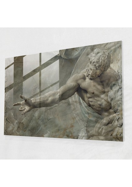 Michelangelo Cam Duvar Sanatı: Adem'in Yaratılışı - Michelangelo, Michelangelo, Cam Sanatı, Cam Duvar Sanatı, 45X30