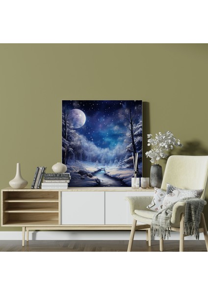Kış Harikalar Diyarı Kanvas Tablo - Noel, Kanvas Tablo, Kanvas Tablo, Karla Kaplı Orman, 30X30 fiyatları