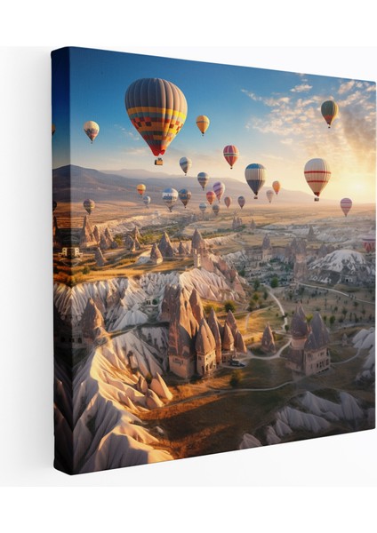 Anadolu Sıcak Hava Balonları Kanvas Tablo - Anadolu, Duvar Süslemesi, Anadolu, Duvar Sanatı, 30X30