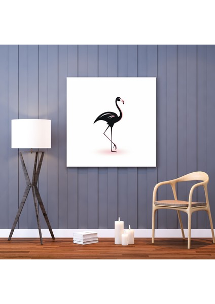 Minimalist Flamingo Duvar Tablosu - Flamingo, Ev Dekorasyonu, Minimalist Tasarım, Beyaz Arka Plan, 30X30 fiyatları