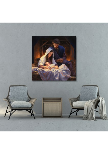 Noel Isa'nın Doğuşu Akrilik Kanvas Tablo - Noel, Noel, Kanvas Tablo, Kanvas Tablo, 30X30