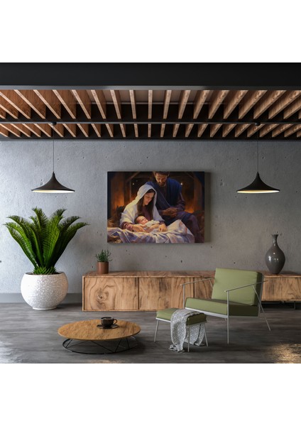 Noel Isa'nın Doğuşu Akrilik Kanvas Tablo - Noel, Noel, Kanvas Tablo, Kanvas Tablo, 30X30