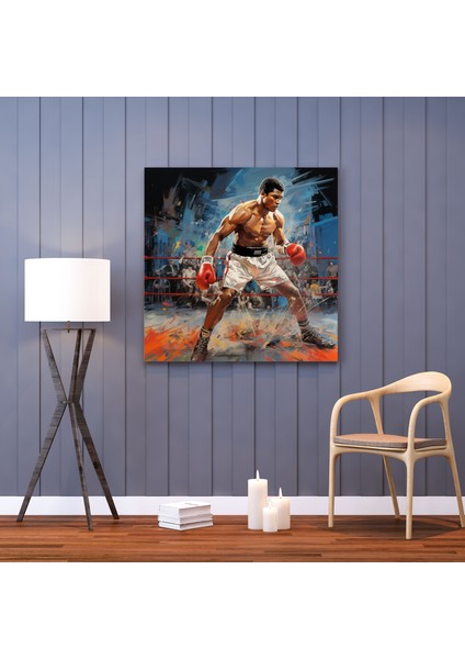 Muhammed Ali Kariyer Kanvas Tablo - Muhammed Ali, Ev Dekorasyonu, Kariyer, 30X30 Kanvas Tablo fiyatları