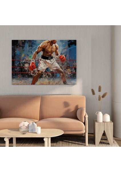 Muhammed Ali Kariyer Kanvas Tablo - Muhammed Ali, Ev Dekorasyonu, Kariyer, 30X30 Kanvas Tablo modelleri