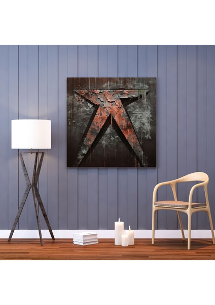 Metallica Grunge Logo Kanvas Tablo - Metallica, Kanvas Tablo, Metallica Tablo, 30X30