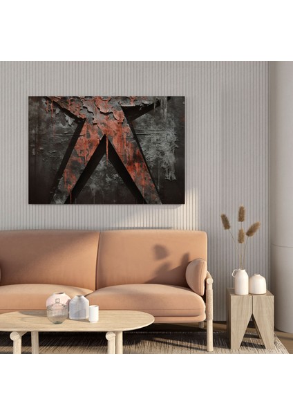 Metallica Grunge Logo Kanvas Tablo - Metallica, Kanvas Tablo, Metallica Tablo, 30X30