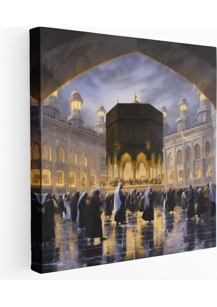 Kabe Duvar Dekorasyonu - Kabe, Ev Dekorasyonu, Kanvas Tablo, Duvar Sanatı, 30X30