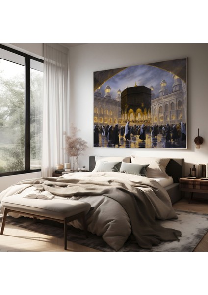 Kabe Duvar Dekorasyonu - Kabe, Ev Dekorasyonu, Kanvas Tablo, Duvar Sanatı, 30X30 modelleri