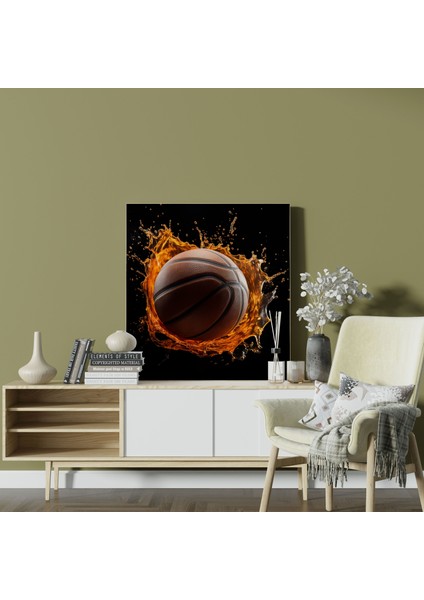 Nba Kanvas Tablo - Fotogerçekçi Yakın Çekim Basketbol Atışı Duvar Tablosu - Nba, Doku, Detay, Yakın Çekim, 30X30 fiyatları