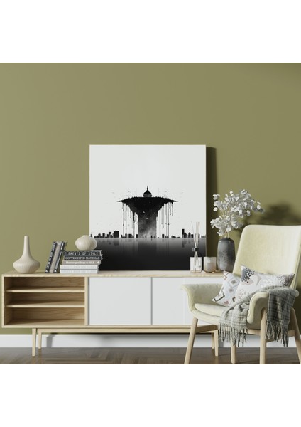 Kabe Duvar Tablosu - Kabe, Kanvas Tablo, Ev Dekorasyonu, Minimalist, 30 x 30 cm fiyatları