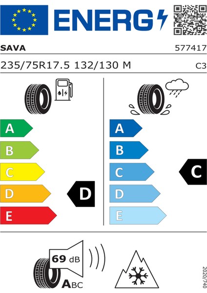 235/75 R17.5 132/130M Avant 4 4 Mevsim Lastiği (Üretim Yılı: 2023)