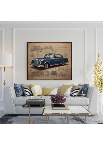 Klasik Mercedes Ozalit Duvar Tablosu - Mercedes, Kanvas Tablo, Vintage Ozalit, Nostalji, 30X30 fiyatları