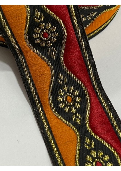 Desenli Dokuma Bordür Simli Kurdele (35MM Genişlik - 10MT Uzunluk) fiyatları