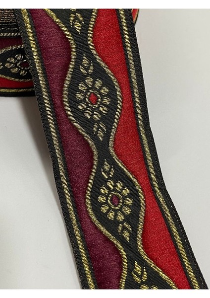 Desenli Dokuma Bordür Simli Kurdele (35MM Genişlik - 10MT Uzunluk) fiyatları