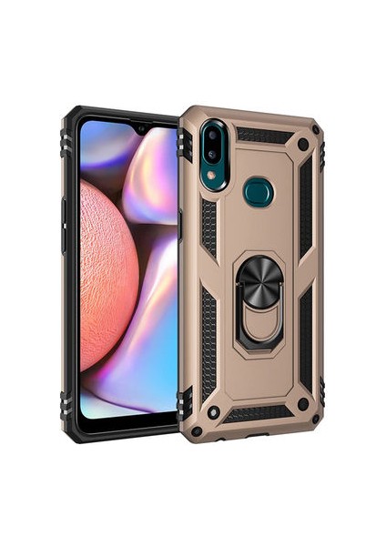 Samsung Galaxy A10S Çift Katmanlı ve Yüzüklü Tam Koruma Vega Premium Kılıf
