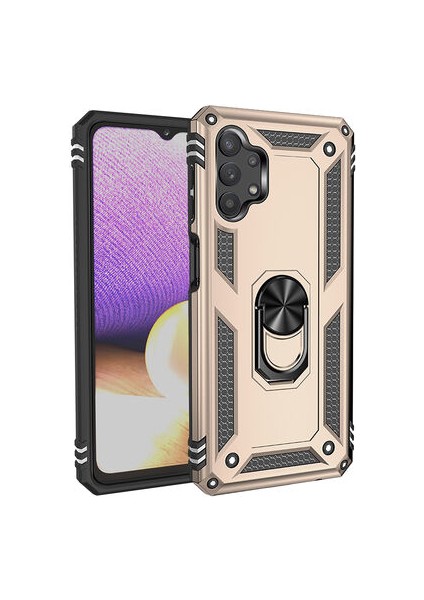 Samsung Galaxy A23 Çift Katmanlı ve Yüzüklü Tam Koruma Vega Premium Kılıf