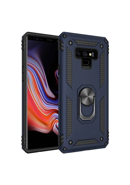 Samsung Galaxy Note 9 Çift Katmanlı ve Yüzüklü Tam Koruma Vega Premium Kılıf