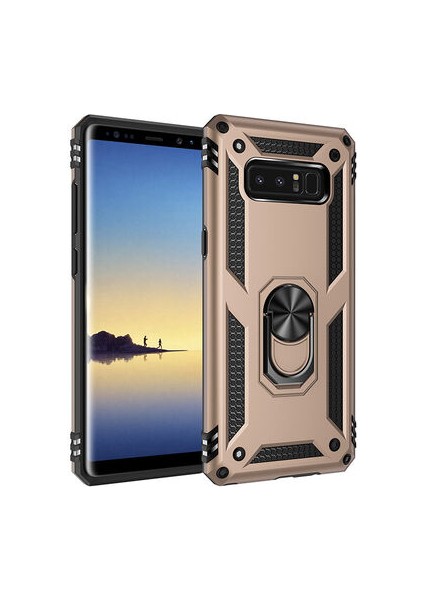 Samsung Galaxy Note 8 Çift Katmanlı ve Yüzüklü Tam Koruma Vega Premium Kılıf