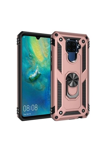 Huawei Mate 30 Lite Çift Katmanlı ve Yüzüklü Tam Koruma Vega Premium Kılıf