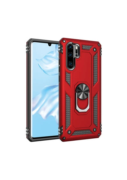 Huawei P30 Pro Çift Katmanlı ve Yüzüklü Tam Koruma Vega Premium Kılıf