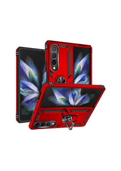 Samsung Galaxy Z Fold 4 Çift Katmanlı ve Yüzüklü Tam Koruma Vega Premium Kılıf