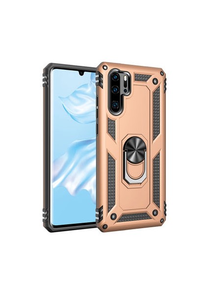 Huawei P30 Pro Çift Katmanlı ve Yüzüklü Tam Koruma Vega Premium Kılıf