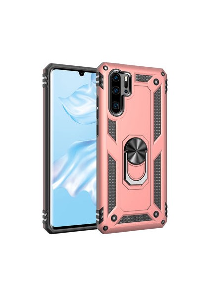 Huawei P30 Pro Çift Katmanlı ve Yüzüklü Tam Koruma Vega Premium Kılıf