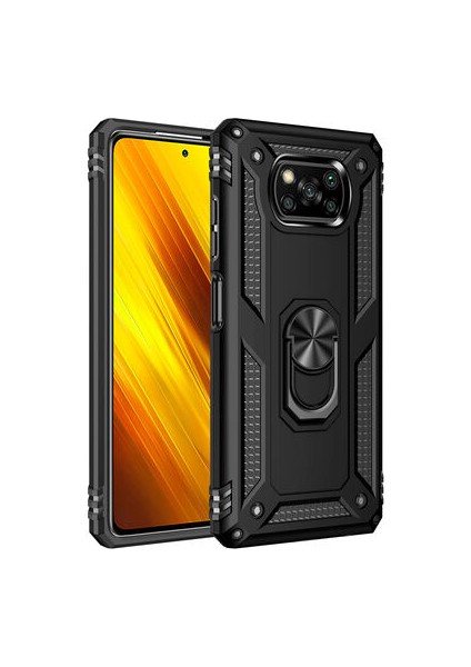 Poco X3 Pro Çift Katmanlı ve Yüzüklü Tam Koruma Vega Premium Kılıf