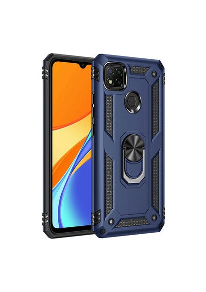Redmi 9c Çift Katmanlı ve Yüzüklü Tam Koruma Vega Premium Kılıf
