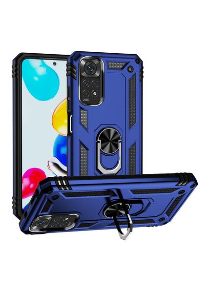Redmi Note 11 Global Çift Katmanlı ve Yüzüklü Tam Koruma Vega Premium Kılıf