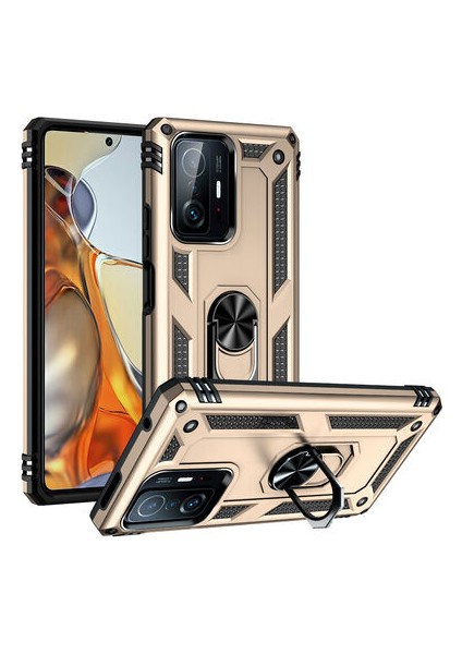 Xiaomi Mi 11T Pro 5g Çift Katmanlı ve Yüzüklü Tam Koruma Vega Premium Kılıf