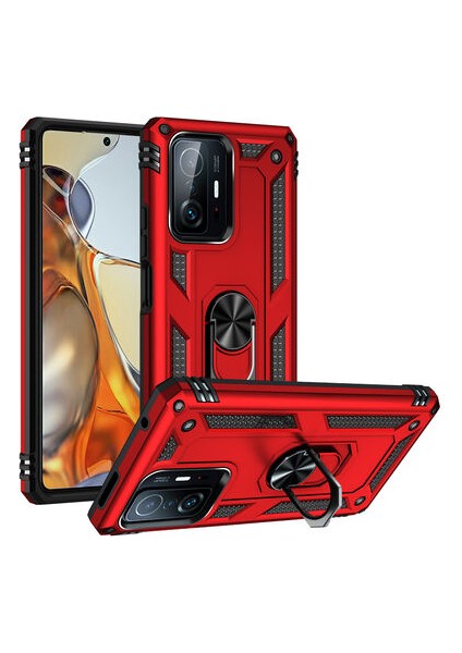 Xiaomi Mi 11T Pro 5g Çift Katmanlı ve Yüzüklü Tam Koruma Vega Premium Kılıf