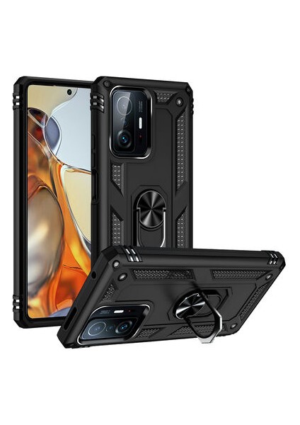 Xiaomi Mi 11T Pro 5g Çift Katmanlı ve Yüzüklü Tam Koruma Vega Premium Kılıf
