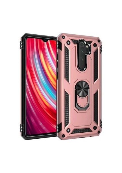 Redmi Note 8 Pro Çift Katmanlı ve Yüzüklü Tam Koruma Vega Premium Kılıf