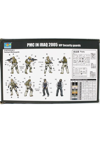 Trumpeter 00420 1/35 Ölçek Pmc-Vıp Koruma Tim Irak'ta Figürleri Plastik Model Kiti