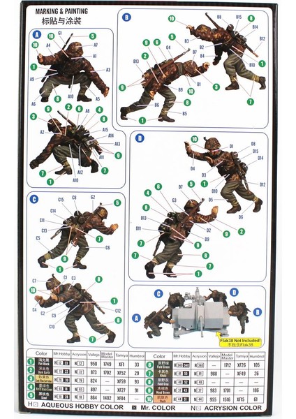 Hobbyboss 84418 1/35 Ölçek Alman 20MM Flak 38 Topçuları, Plastik Model Kiti fiyatları