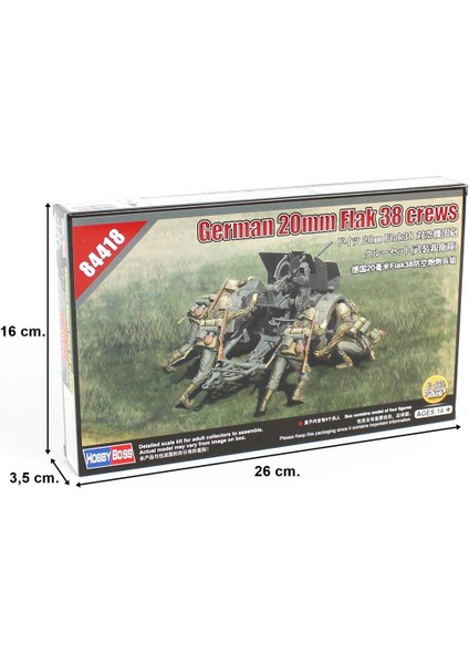 Hobbyboss 84418 1/35 Ölçek Alman 20MM Flak 38 Topçuları, Plastik Model Kiti fırsatları