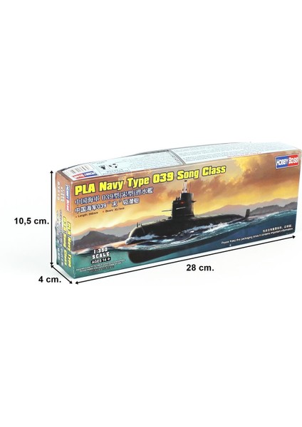 Hobbyboss 83518 1/350 Ölçek Pla Navy Type 039 Song Class, Denizaltı Plastik Model Kiti