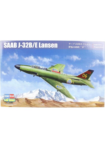 Hobbyboss 81752 1/48 Ölçek Saab J-32B/E Lansen, Savaş Uçağı Plastik Model Kiti