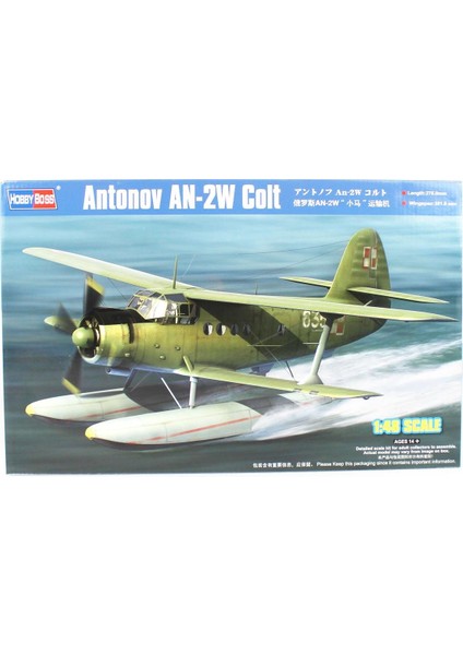 Hobbyboss 81706 1/48 Ölçek Antonov AN-2W Colt, Askeri Deniz Uçağı Plastik Model Kiti