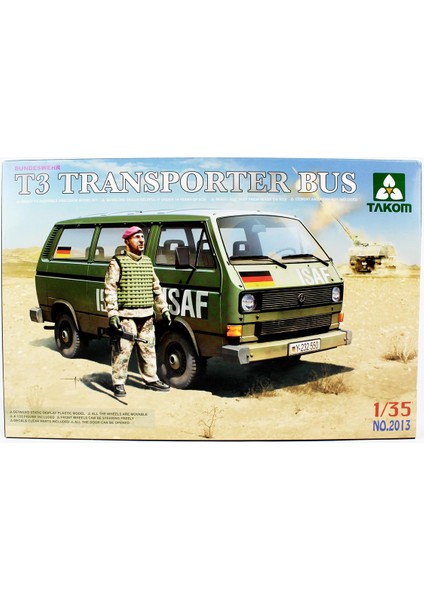 2013 1/35 Ölçek, Vw T3 Transporter Minibüs ve Figür, Plastik Model Kiti