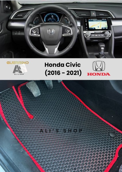 Honda Cıvıc 2016-2021 Arası Araca Özel Yeni Nesil Eva Mat Oto Paspas Havuzlu Eva Araba Paspası