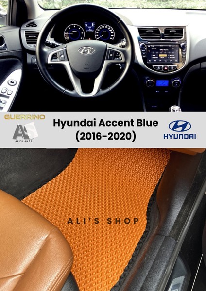 Hyundai Accent Blue 2016-2020 Arası Araca Özel Yeni Nesil Eva Mat Oto Paspas Havuzlu Araba Paspası