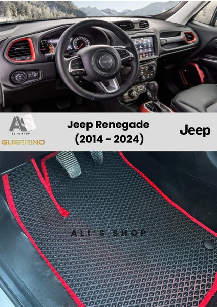 Jeep Renegade 2014 - 2024 Arası Araca Özel Yeni Nesil Eva Mat Oto Paspas Havuzlu Eva Araba Paspası