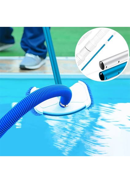 6.3m Yüzme Havuzu Hortum Çapı 32 mm Hortum Kelepçesi Ile, Yüzme Yedek Boru Havuz Temizleyici Aracı, Mavi (Yurt Dışından)