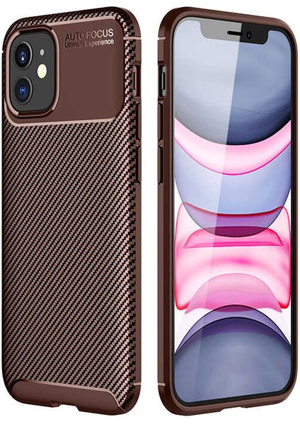 Apple iPhone 12 Mini Uyumlu Negro Silikon Kapak-Kahverengi