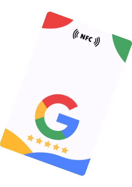 Ingilizce Nfc ve Qr Kodlu Google Yorum ve Puanlama Kartı